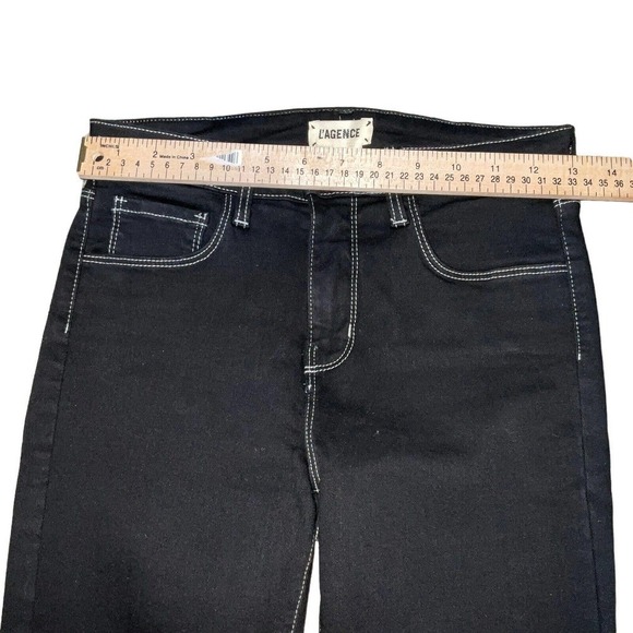 L'Agence Mid-Rise Skinny Leg Jeans Black Sz. XS / 25 - Picture 8 of 14